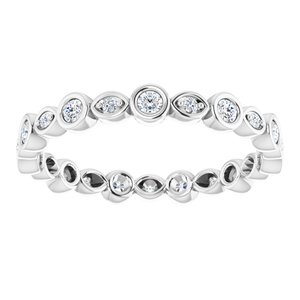 Accented Bezel-Set Eternity Band