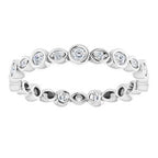 Accented Bezel-Set Eternity Band