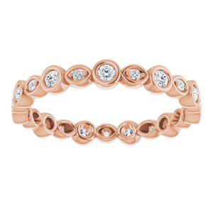 Accented Bezel-Set Eternity Band