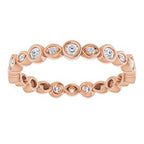 Accented Bezel-Set Eternity Band