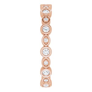Accented Bezel-Set Eternity Band