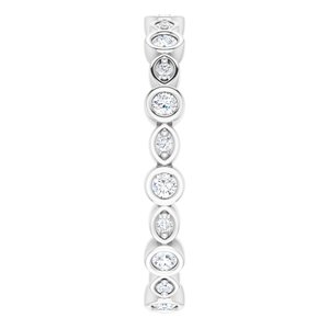 Accented Bezel-Set Eternity Band