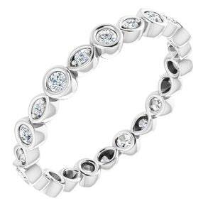 Accented Bezel-Set Eternity Band