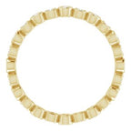 Accented Bezel-Set Eternity Band