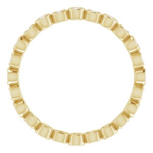 Accented Bezel-Set Eternity Band