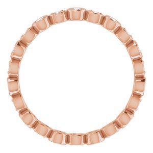 Accented Bezel-Set Eternity Band