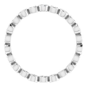Accented Bezel-Set Eternity Band