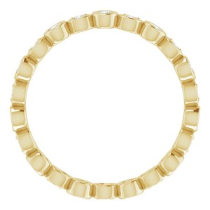 Accented Bezel-Set Eternity Band