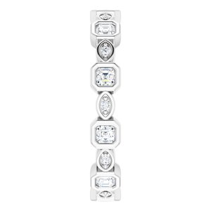 Accented Bezel-Set Eternity Band
