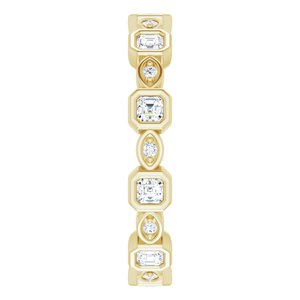 Accented Bezel-Set Eternity Band