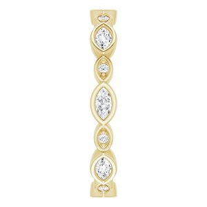 Accented Bezel-Set Eternity Band