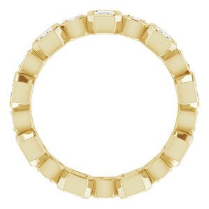 Accented Bezel-Set Eternity Band