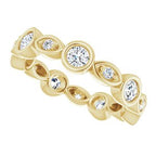 Accented Bezel-Set Eternity Band