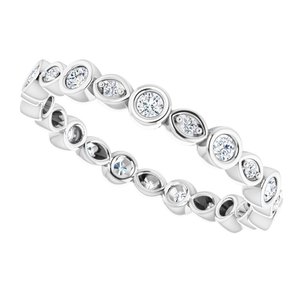 Accented Bezel-Set Eternity Band