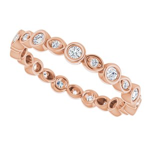 Accented Bezel-Set Eternity Band