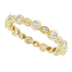 Accented Bezel-Set Eternity Band