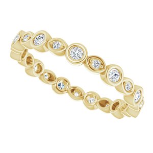 Accented Bezel-Set Eternity Band