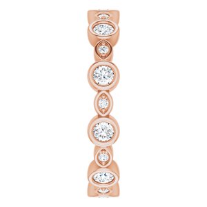 Accented Bezel-Set Eternity Band