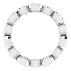 Accented Bezel-Set Eternity Band