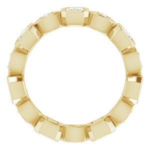 Accented Bezel-Set Eternity Band