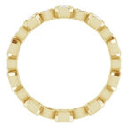 Accented Bezel-Set Eternity Band