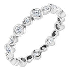 Accented Bezel-Set Eternity Band