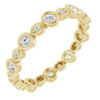 Accented Bezel-Set Eternity Band