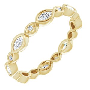 Accented Bezel-Set Eternity Band