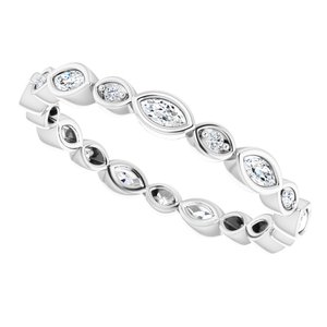 Accented Bezel-Set Eternity Band