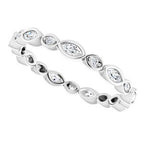 Accented Bezel-Set Eternity Band