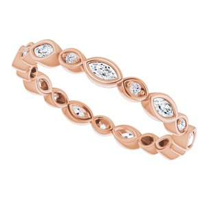 Accented Bezel-Set Eternity Band