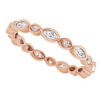 Accented Bezel-Set Eternity Band