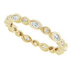 Accented Bezel-Set Eternity Band