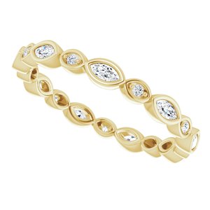 Accented Bezel-Set Eternity Band