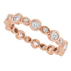 Accented Bezel-Set Eternity Band
