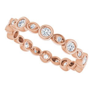 Accented Bezel-Set Eternity Band
