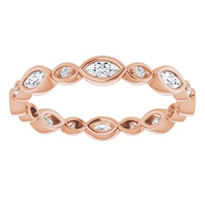 Accented Bezel-Set Eternity Band