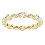 Accented Bezel-Set Eternity Band
