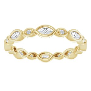Accented Bezel-Set Eternity Band