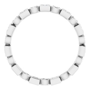 Accented Bezel-Set Eternity Band
