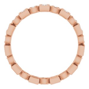 Accented Bezel-Set Eternity Band