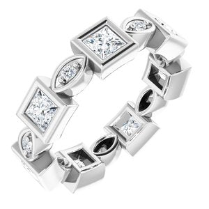 Accented Bezel-Set Eternity Band