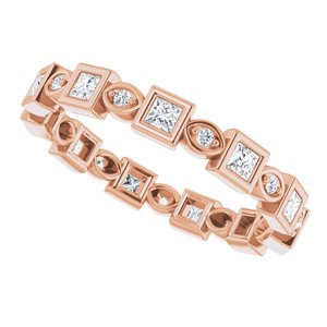 Accented Bezel-Set Eternity Band