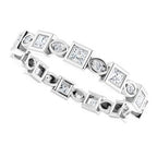 Accented Bezel-Set Eternity Band
