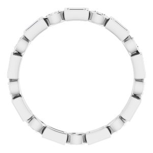 Accented Bezel-Set Eternity Band