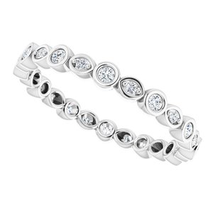 Accented Bezel-Set Eternity Band