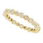 Accented Bezel-Set Eternity Band