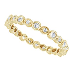 Accented Bezel-Set Eternity Band