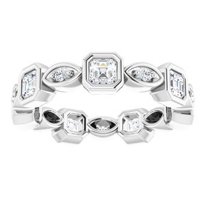 Accented Bezel-Set Eternity Band
