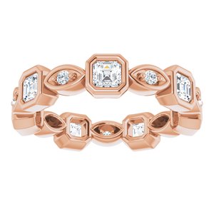Accented Bezel-Set Eternity Band
